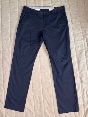 Polo Ralph Lauren Pants Mens 36x34 Navy Blue Stretch Straight Fit Chino Pants